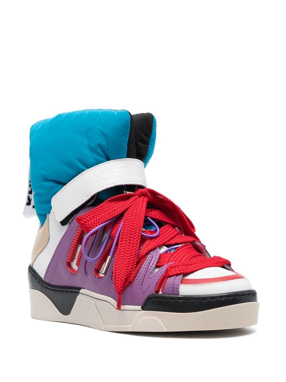 Shop Khrisjoy Puff Quilted High-top Sneakers In Blue