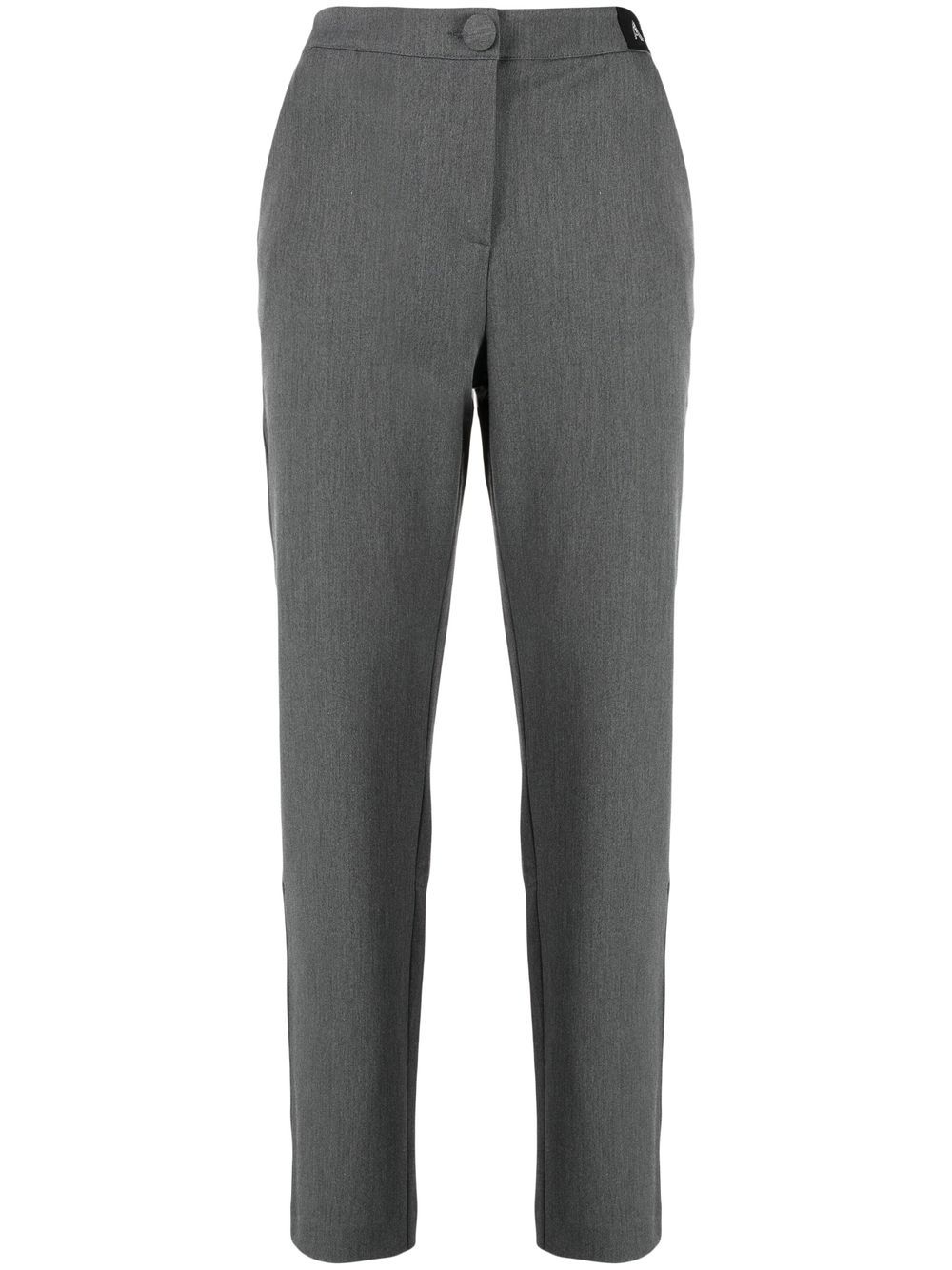 

Armani Exchange logo-patch slim-cut trousers - Grey