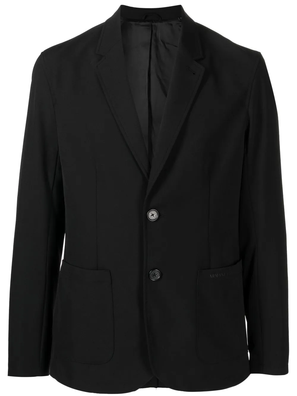 

Armani Exchange blazer con botones y logo estampado - Negro