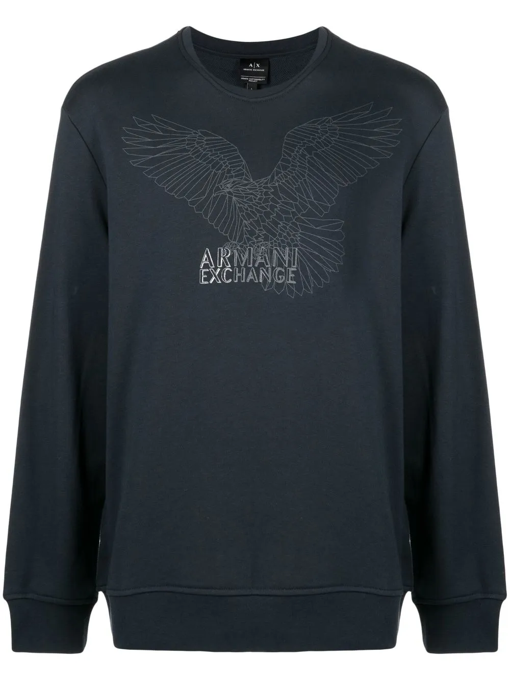 

Armani Exchange graphic-print cotton sweatshirt - Blue