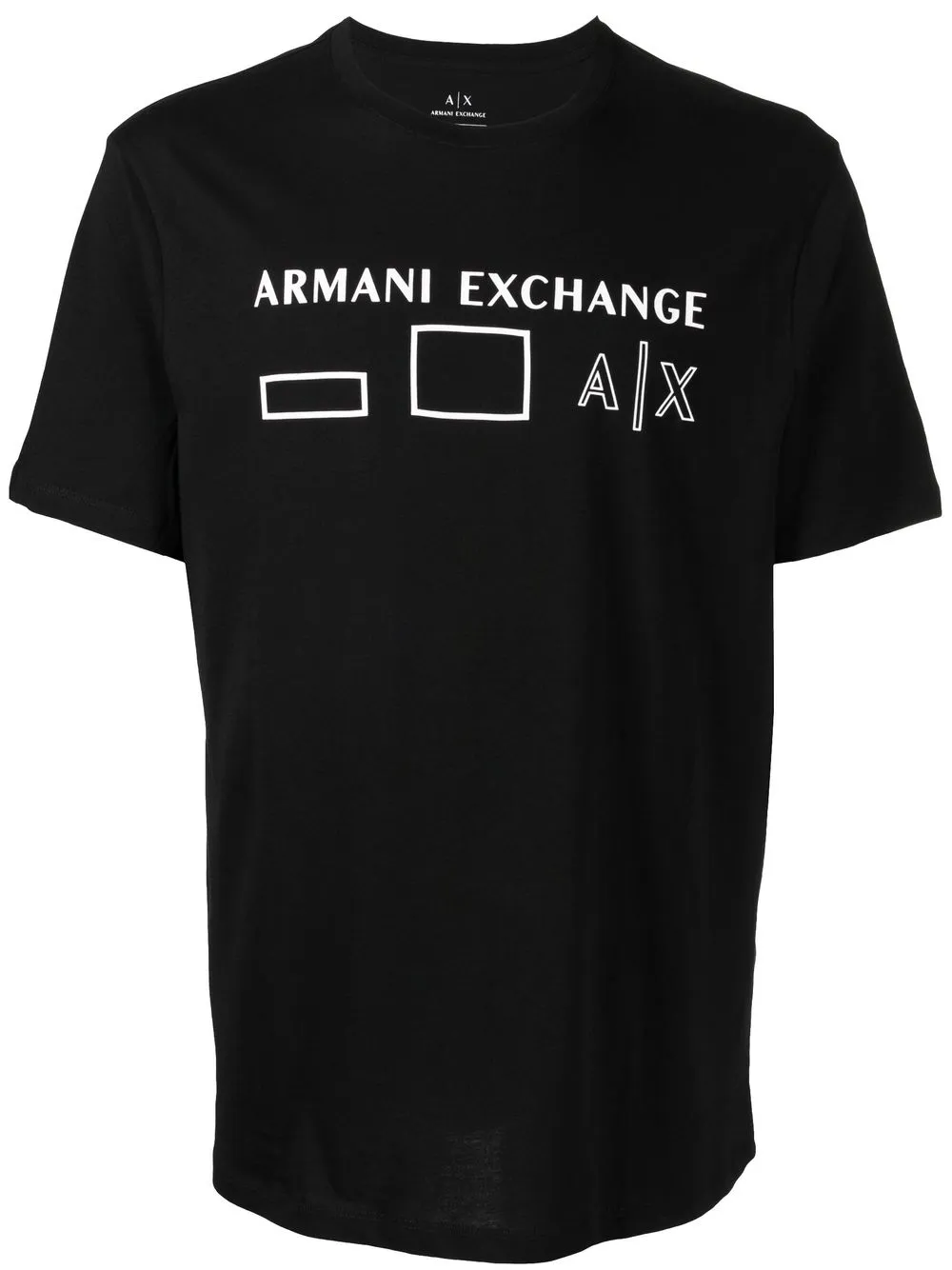 

Armani Exchange playera con logo estampado - Negro