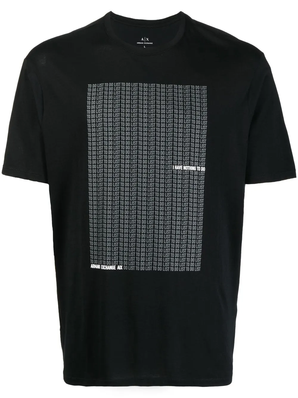 

Armani Exchange playera con estampado gráfico - Negro