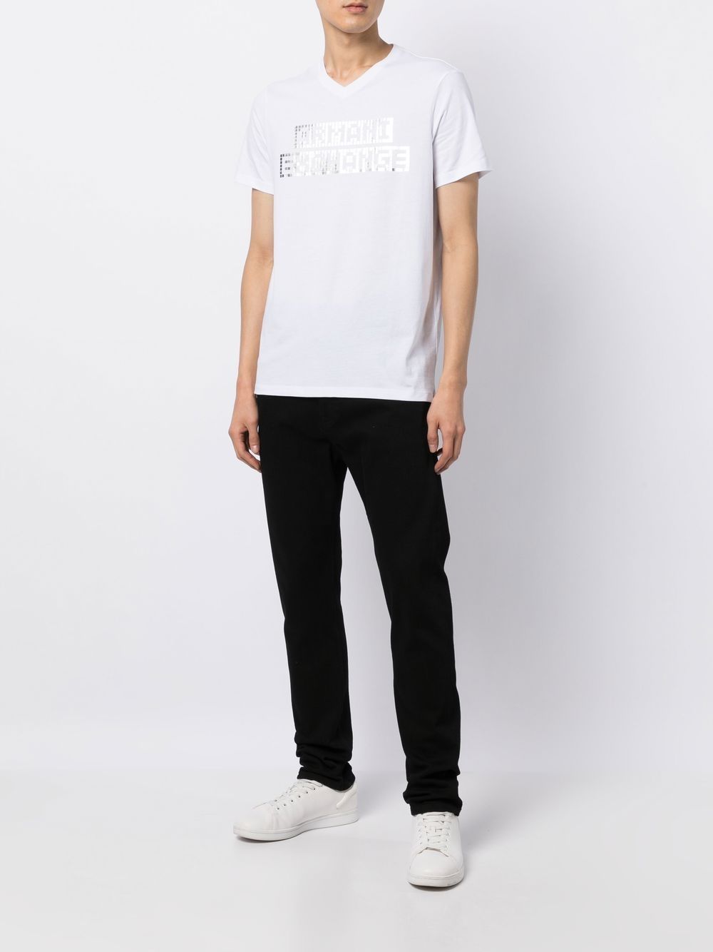 Armani Exchange T-shirt met logoprint - Wit