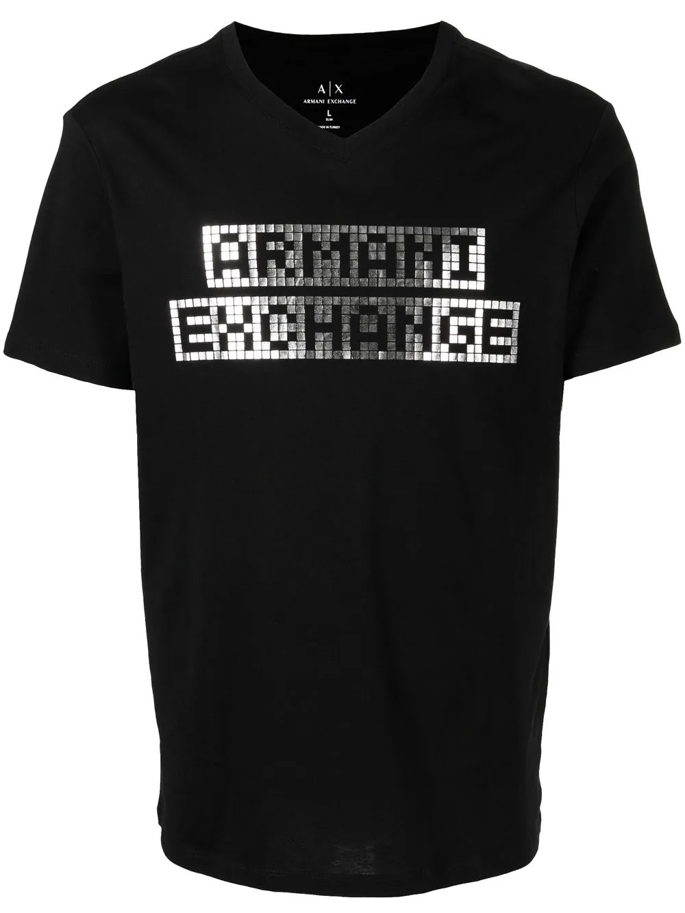 

Armani Exchange playera con logo estampado - Negro