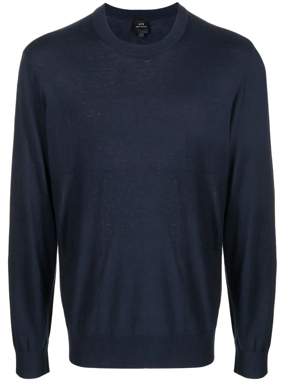 

Armani Exchange suéter de tejido fino con cuello redondo - Azul