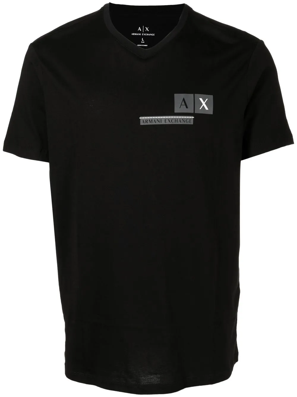 

Armani Exchange playera con logo estampado - Negro