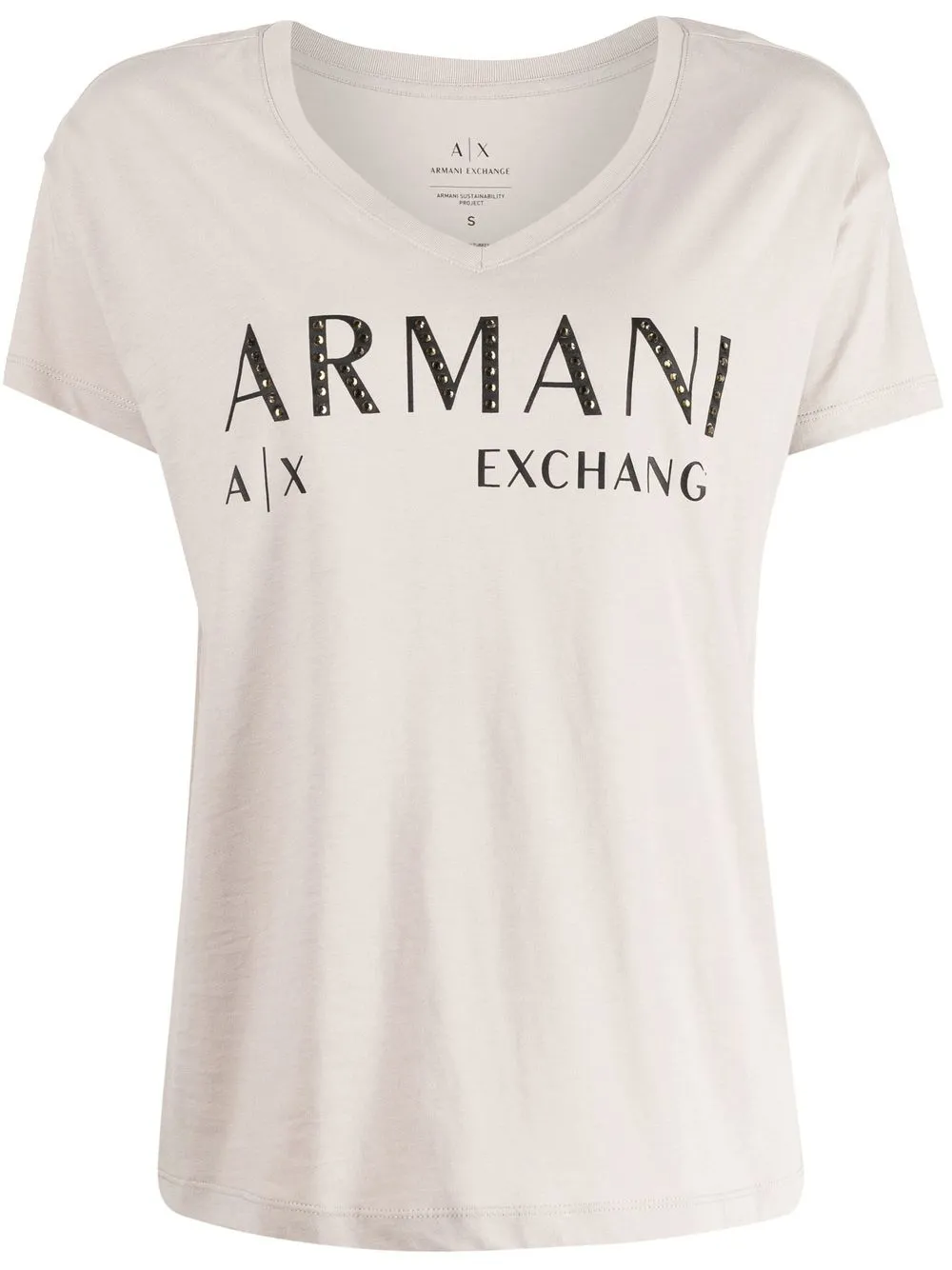 

Armani Exchange logo-print cotton T-shirt - Neutrals