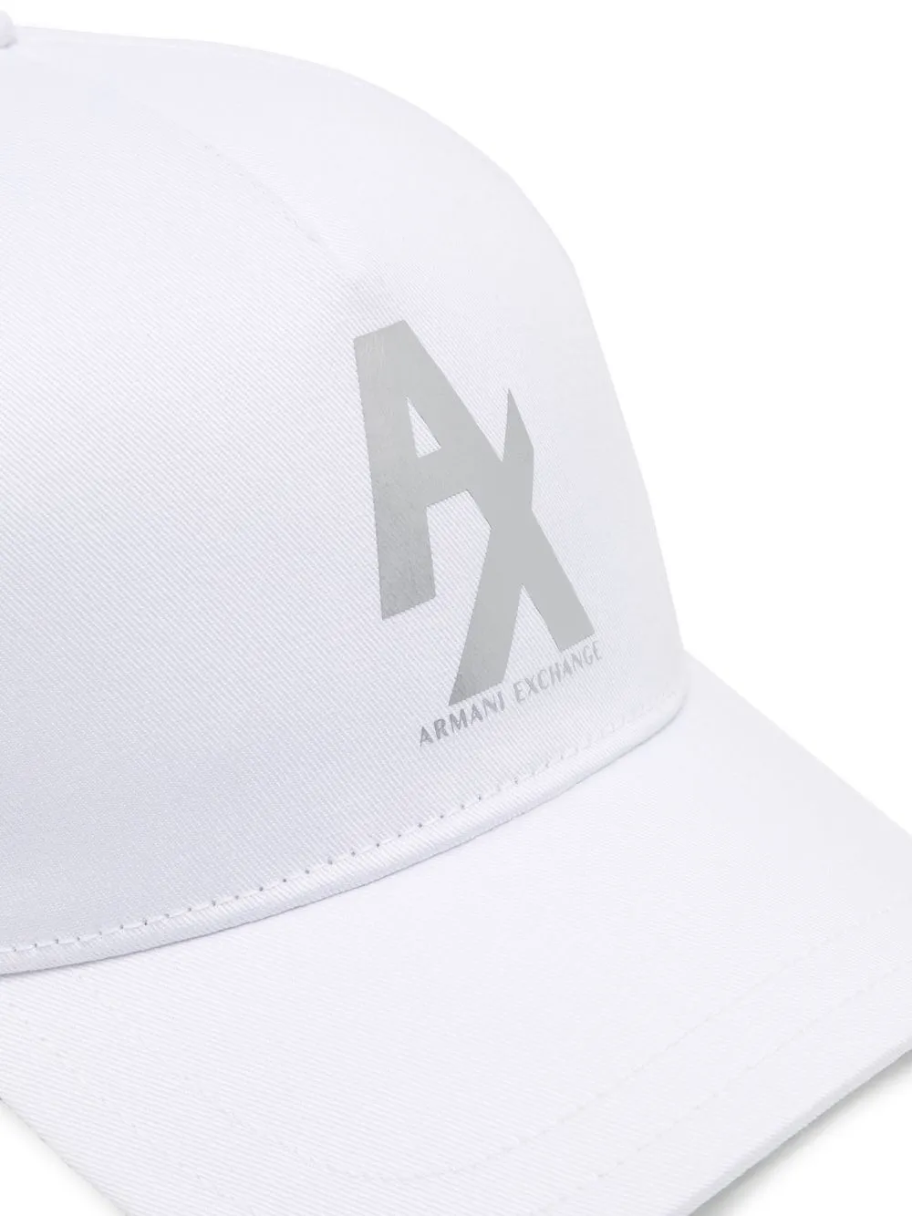 Armani Exchange Honkbalpet met logoprint - Wit