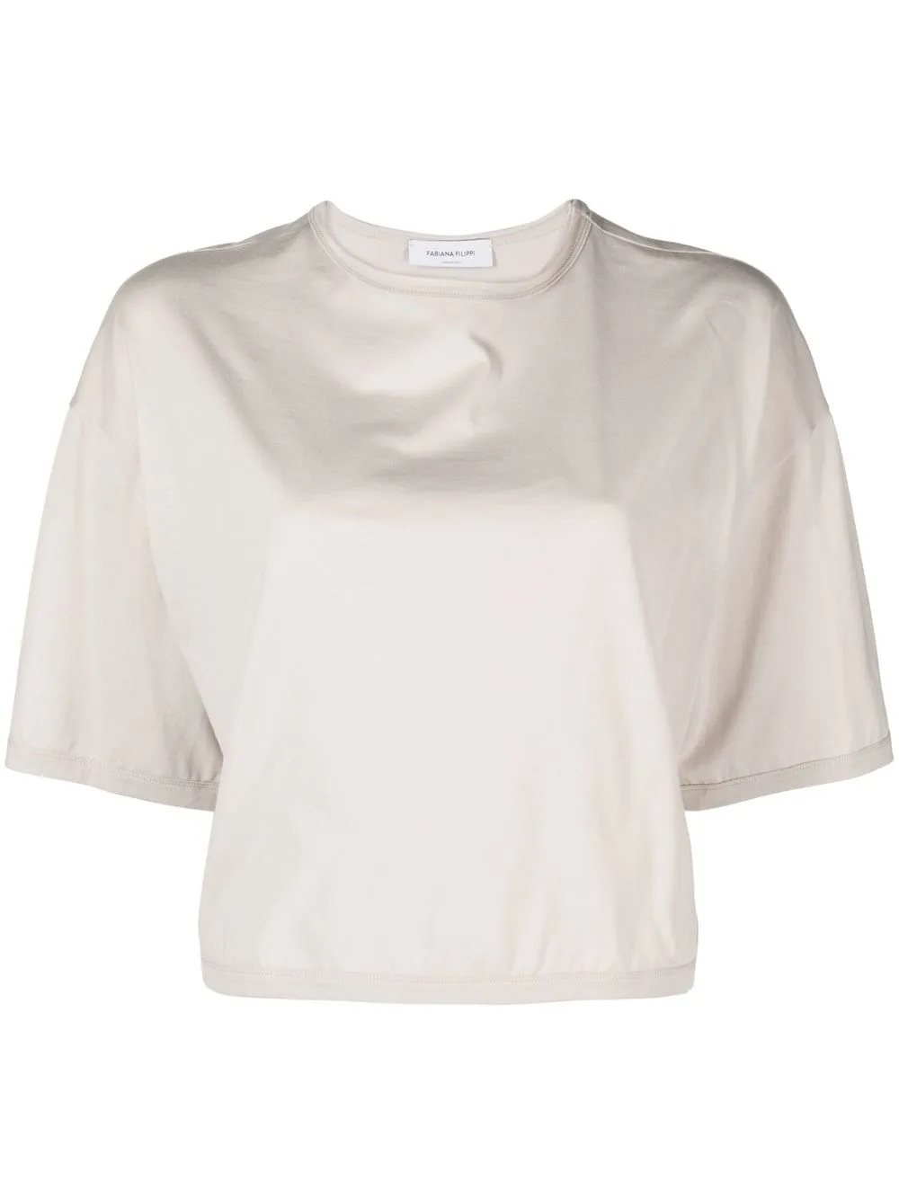 

Fabiana Filippi playera corta con cuello redondo - Gris