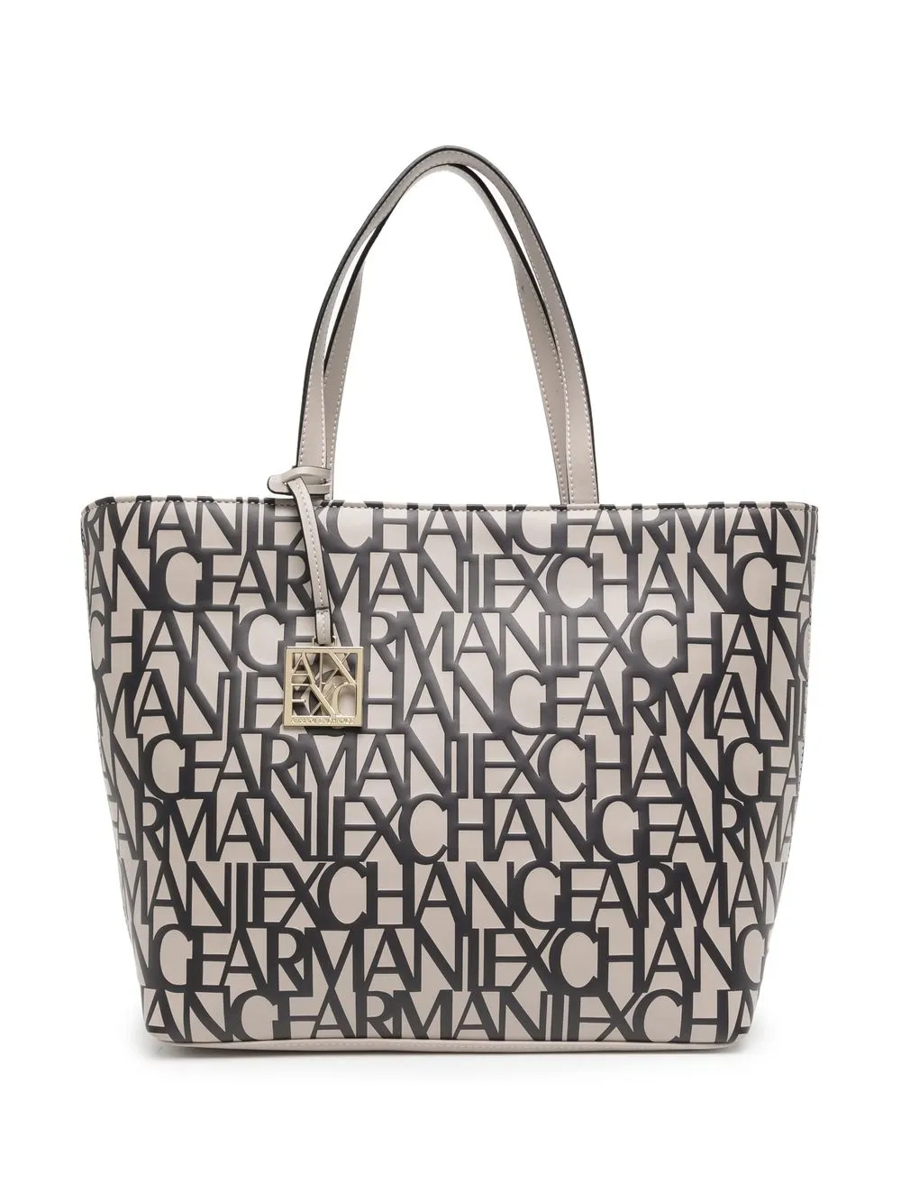 

Armani Exchange bi-colour shopper tote bag - Grey