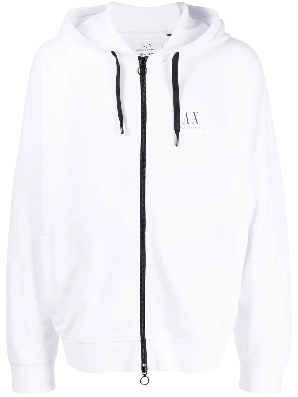 

Armani Exchange hoodie con logo estampado y cierre - Blanco