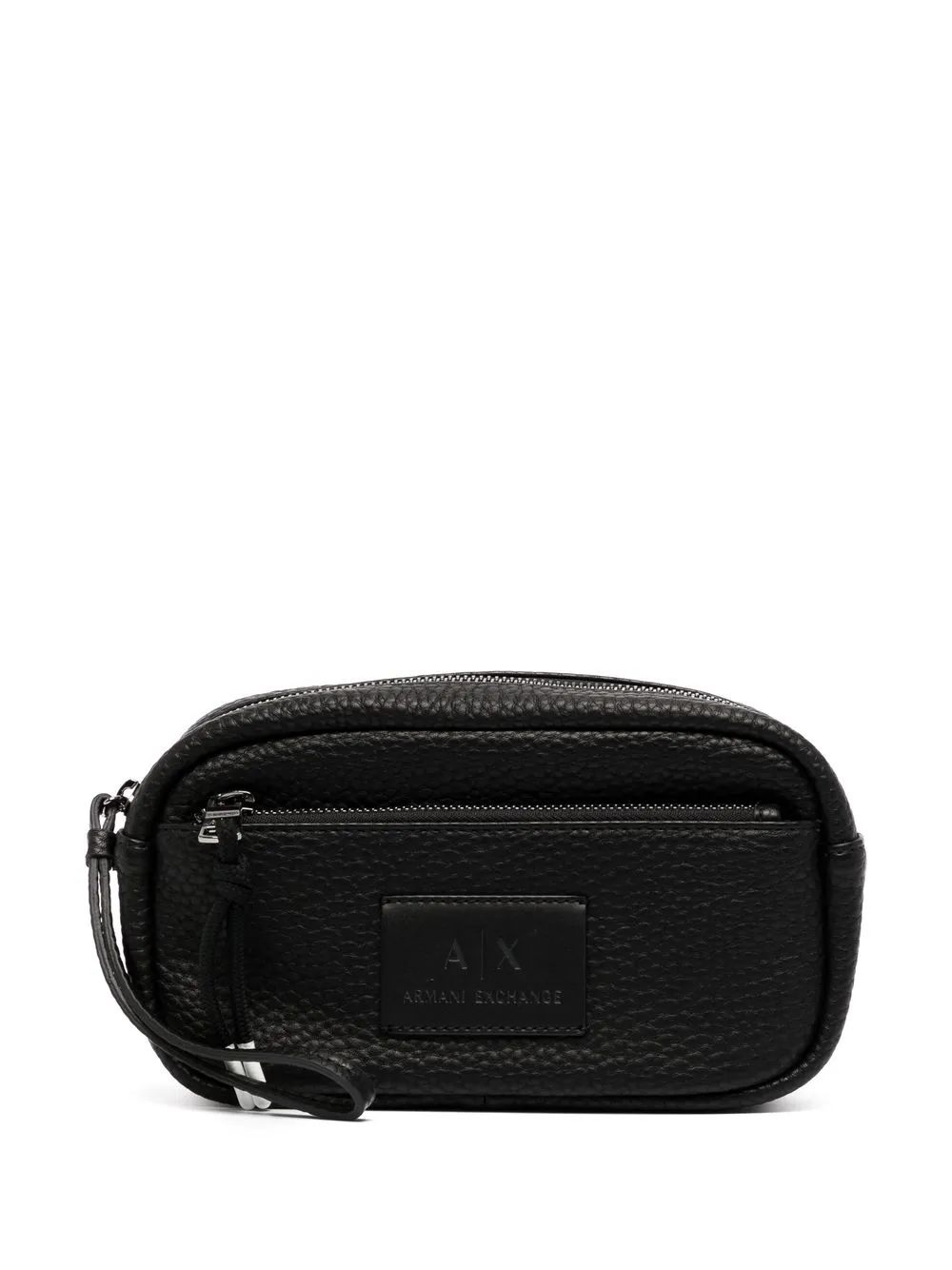 

Armani Exchange bolsa de mano con parche del logo - Negro