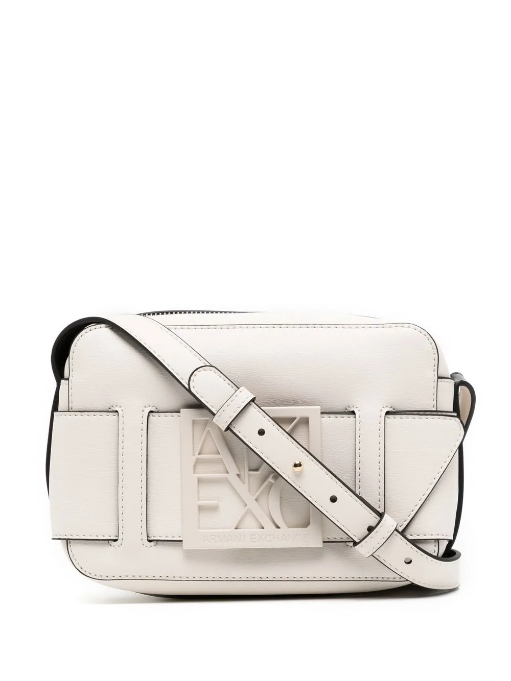 

Armani Exchange logo-plaque detail mini bag - White