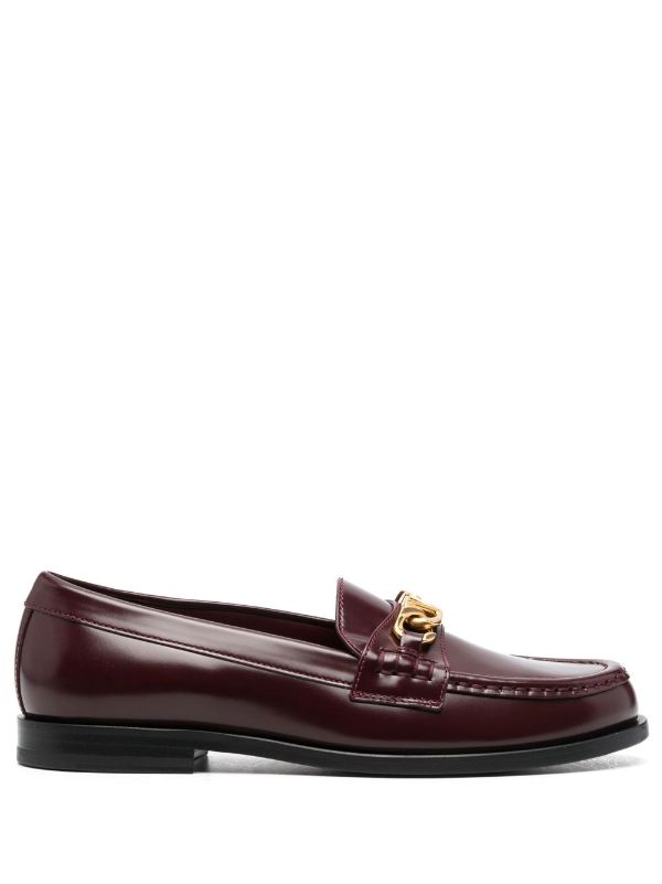 Maroon on sale gucci loafers