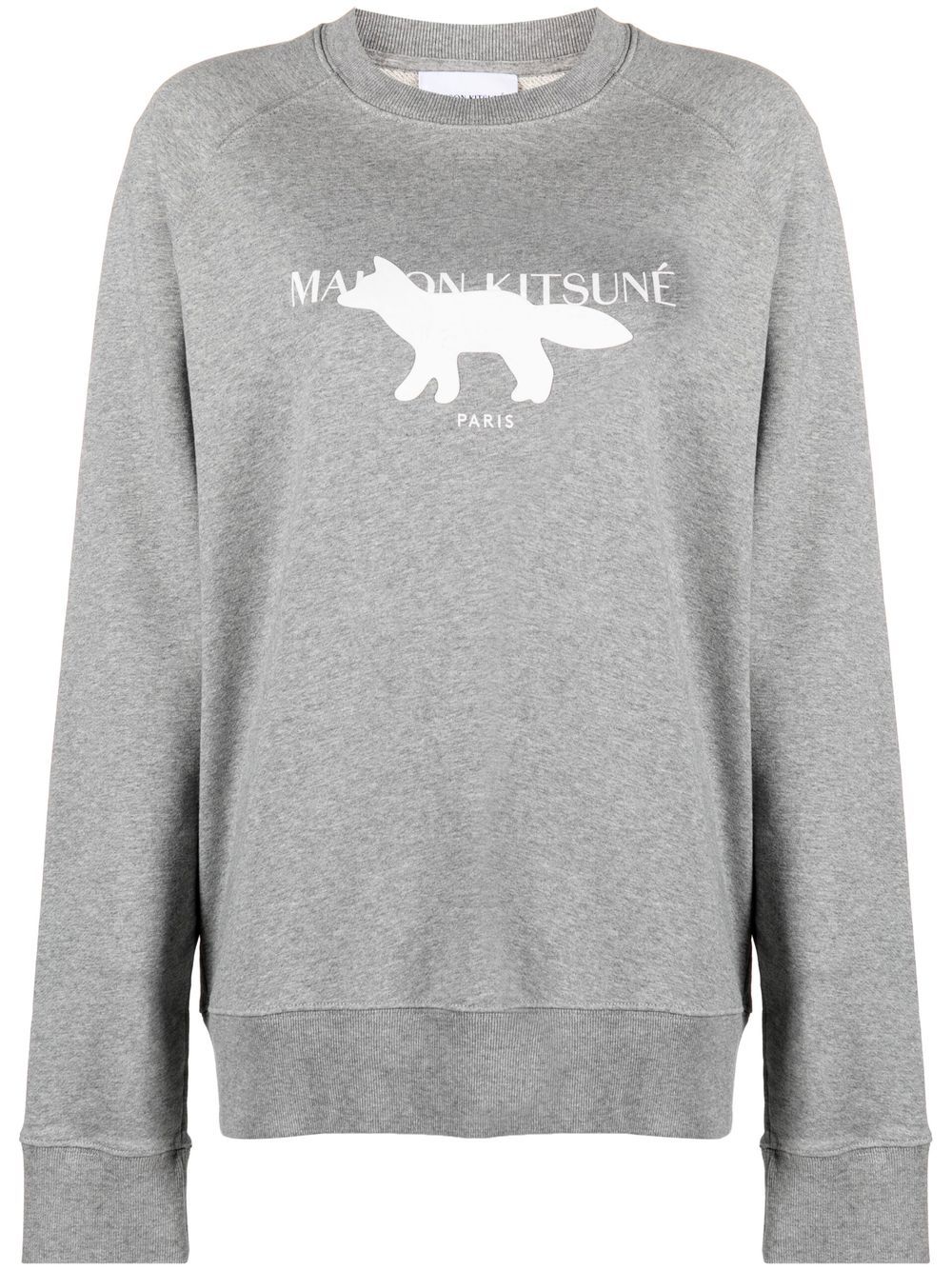 

Maison Kitsuné sudadera con logo estampado - Gris