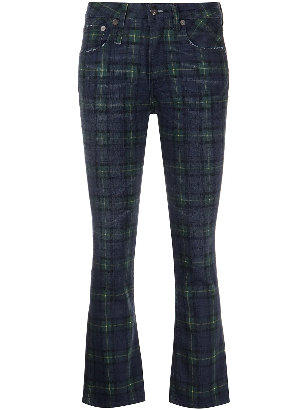 

R13 tartan-check slim-fit jeans - Blue