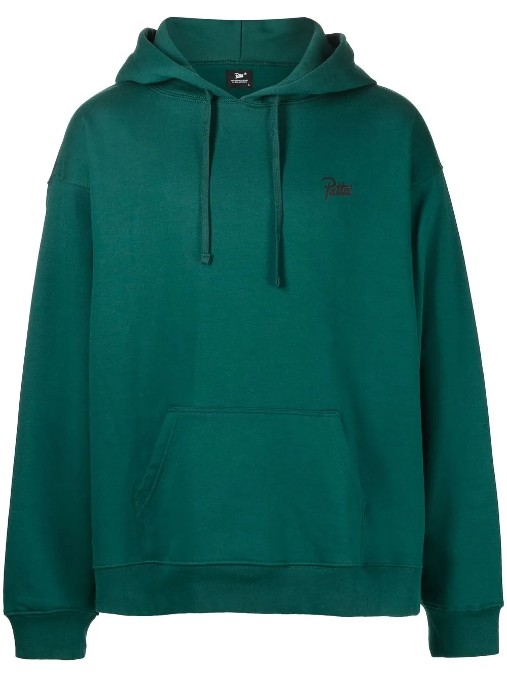 

PATTA logo embroidery cotton hoodie - Green