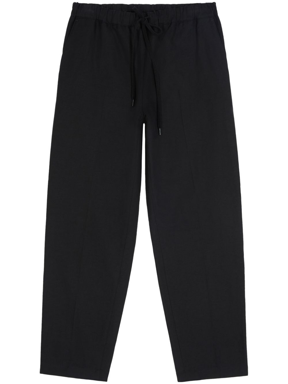 Mm6 Maison Margiela Drawstring-waistband Straight-leg Trousers In Black