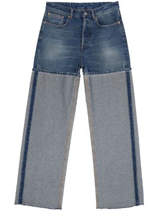 MM6 Maison Margiela Spliced straight-leg Jeans - Farfetch