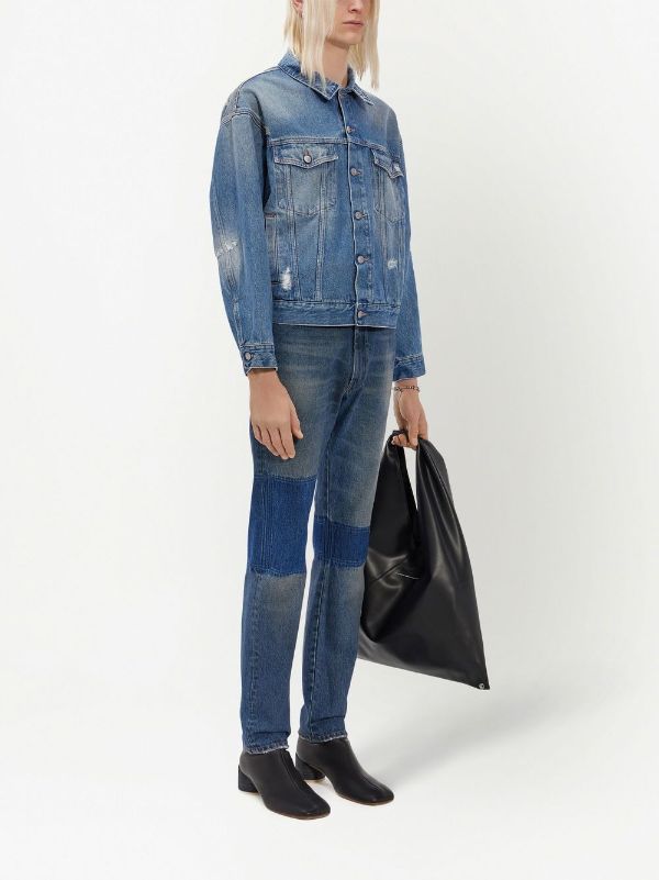 MM6 Maison Margiela Cropped Denim Jacket - Farfetch