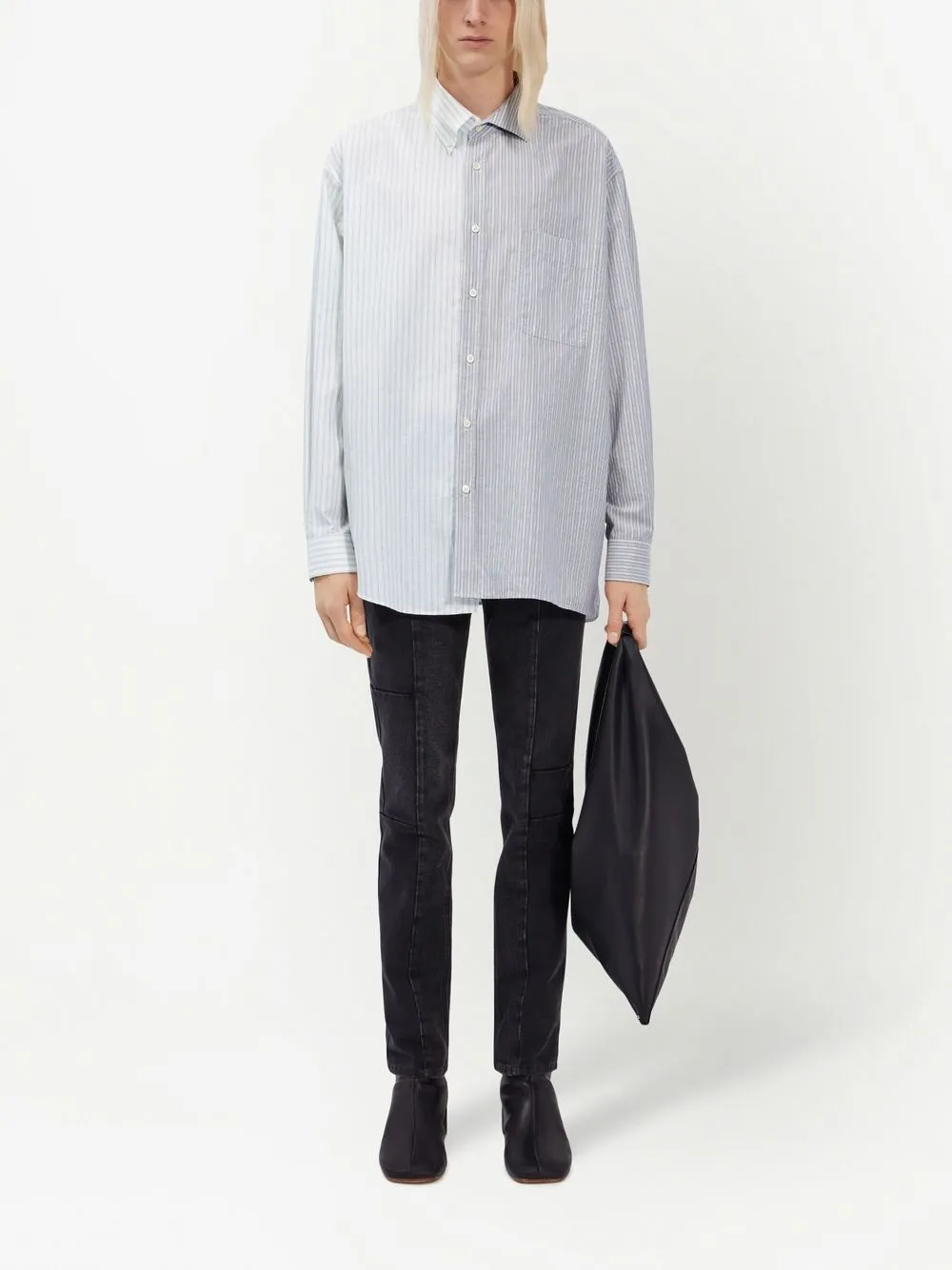 MM6 Maison Margiela Gestreepte blouse - Grijs