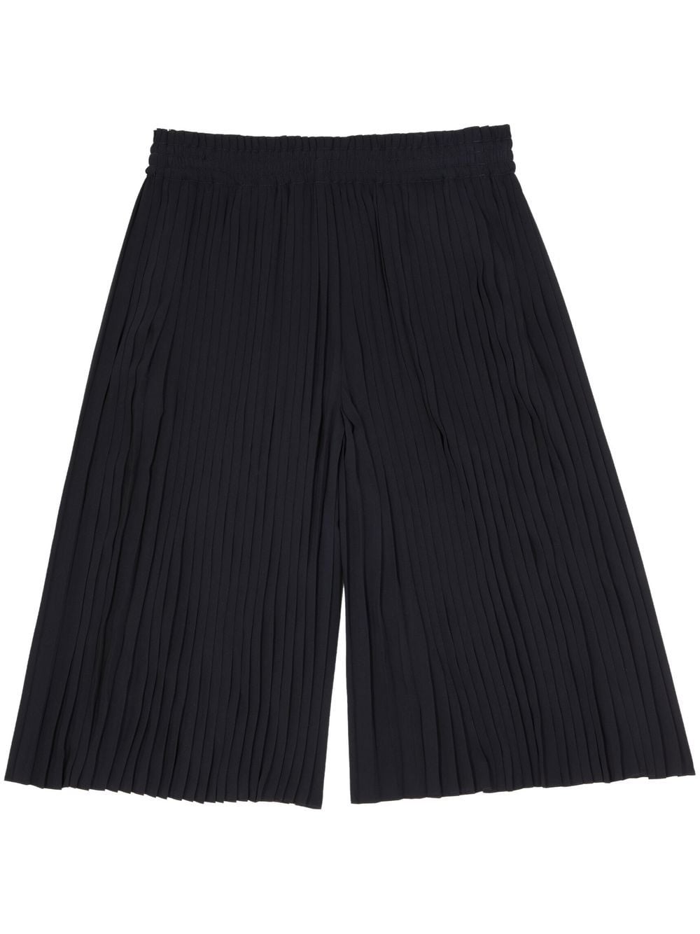 Mm6 Maison Margiela Fully-pleated Knee-length Shorts In Black
