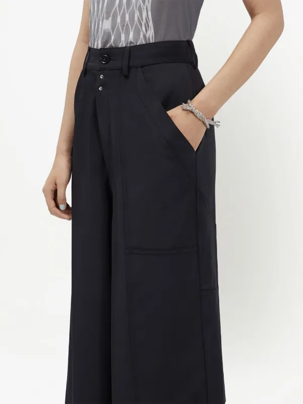 MM6 Maison Margiela Flared wide-leg Trousers - Farfetch