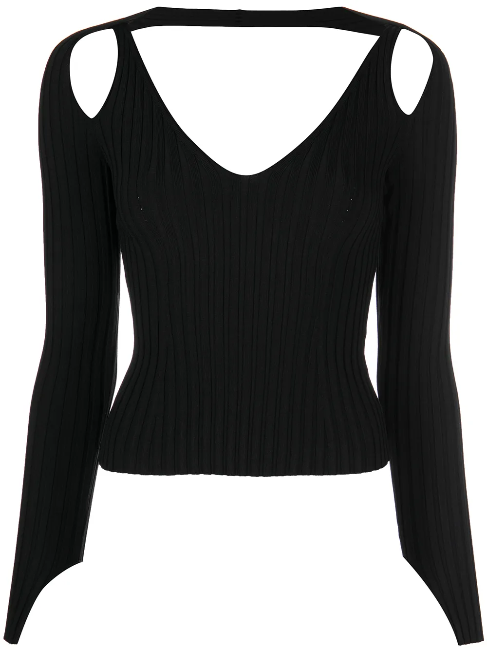 

Jonathan Simkhai Sylvie cut-out ribbed-knit top - Black