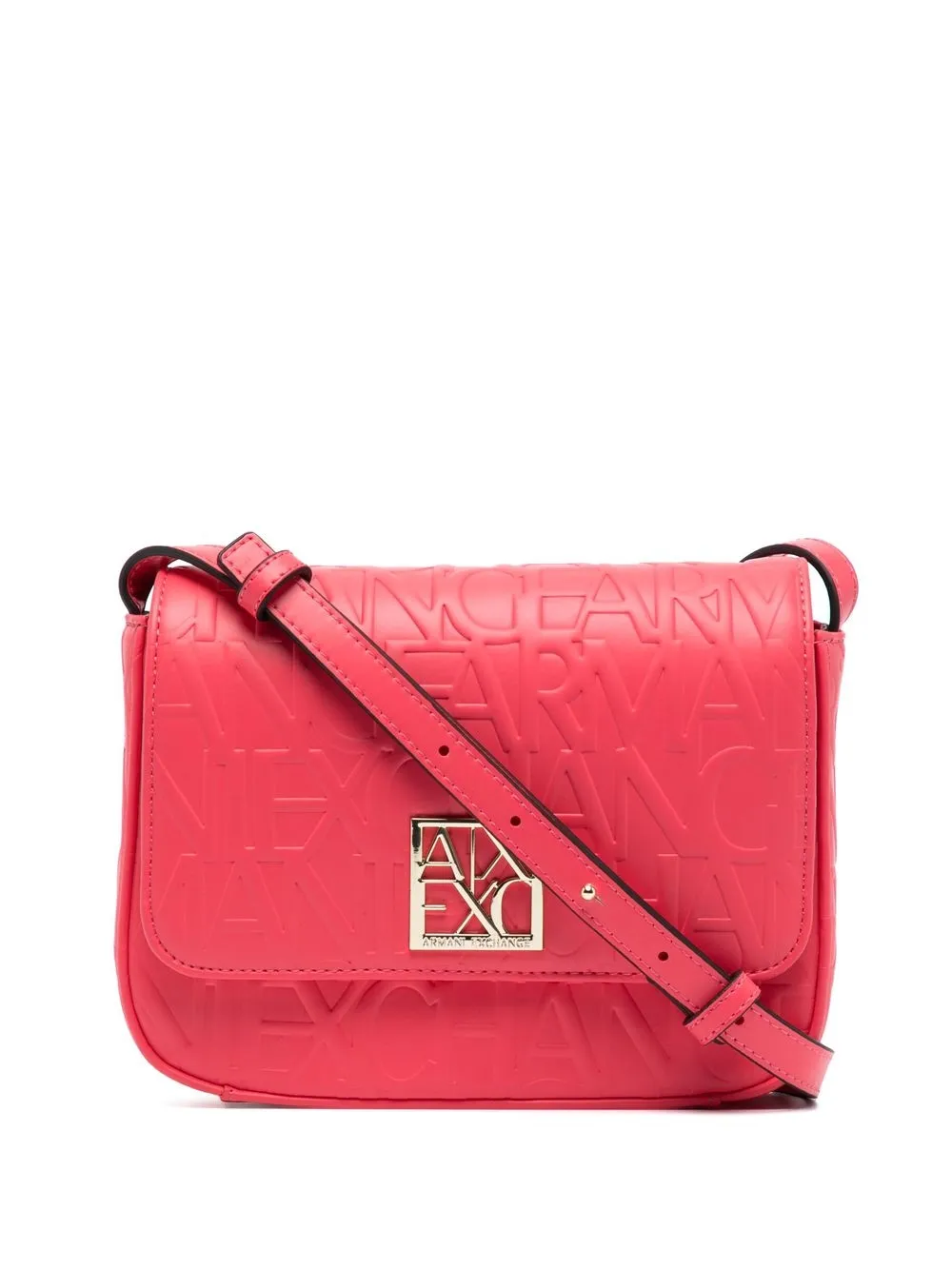 

Armani Exchange bolsa de hombro con logo en relieve - Rosado