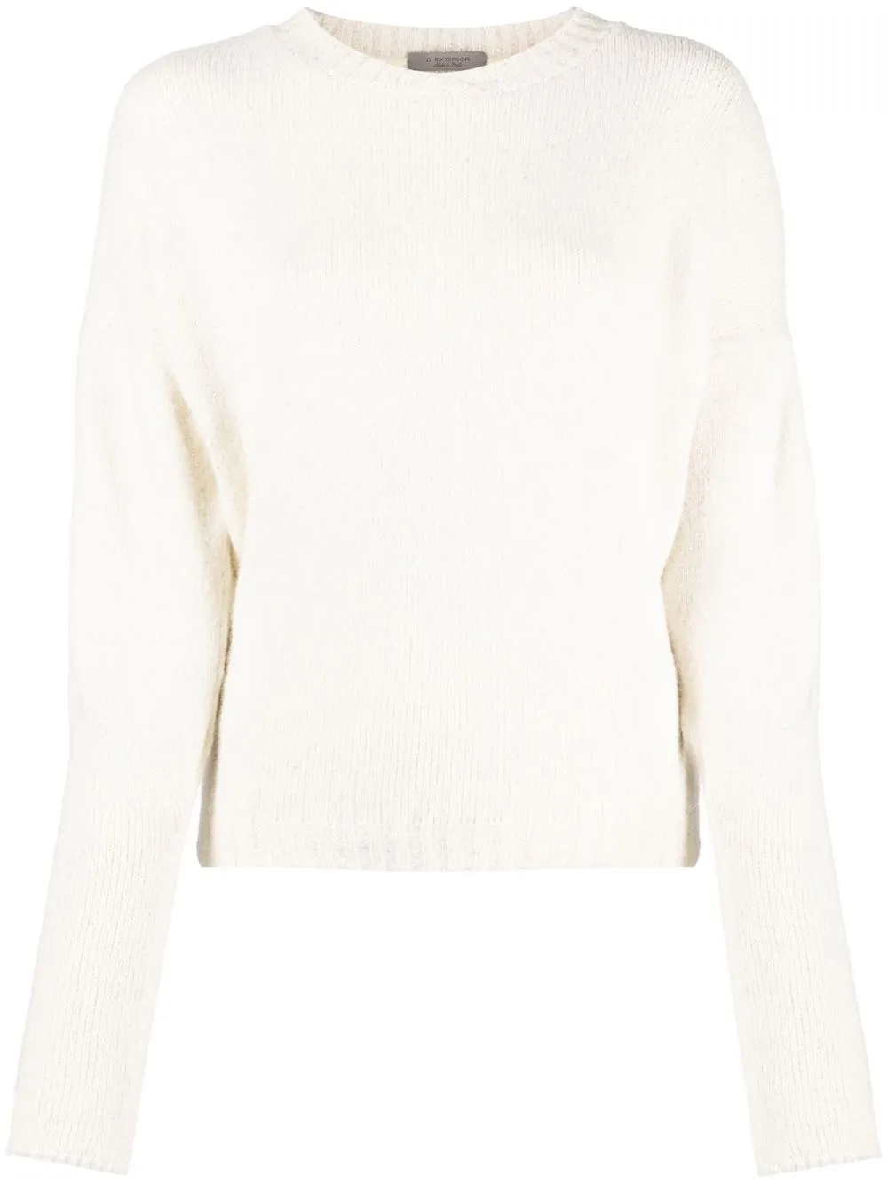 

D.Exterior textured-knit jumper - White