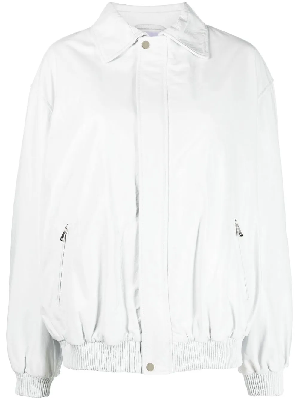 

Manokhi leather bomber jacket - White