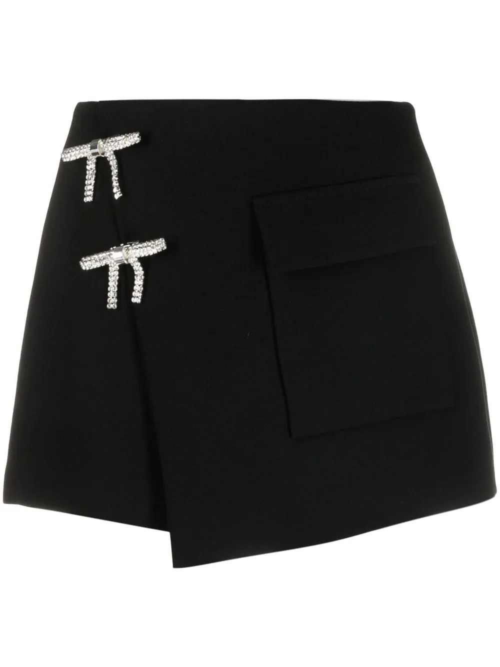 

Self-Portrait skort con detalle de moño - Negro