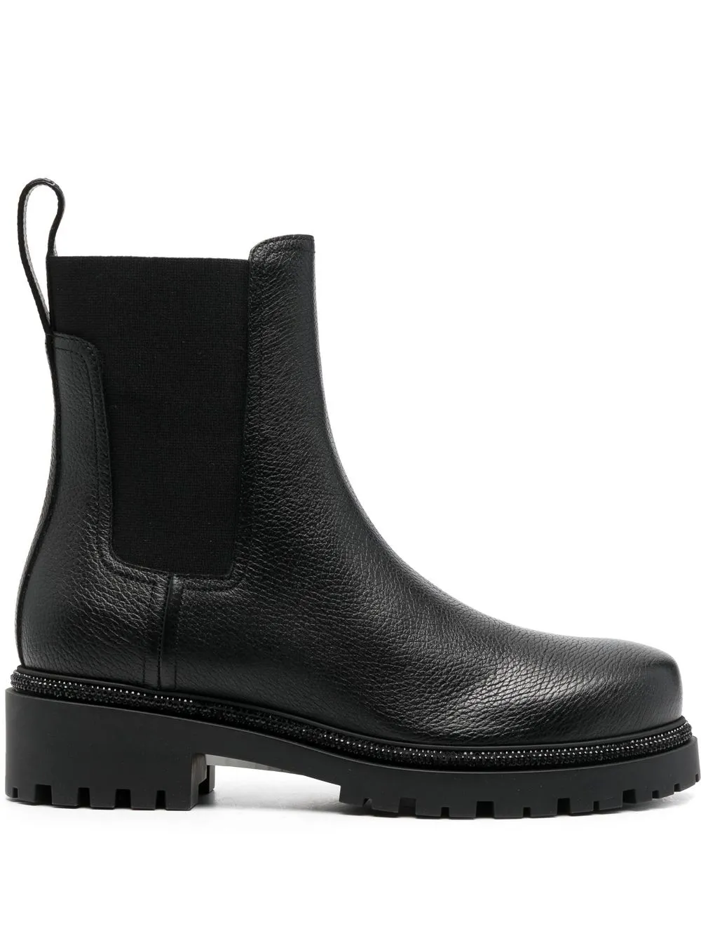 

René Caovilla botas con suela dentada - Negro