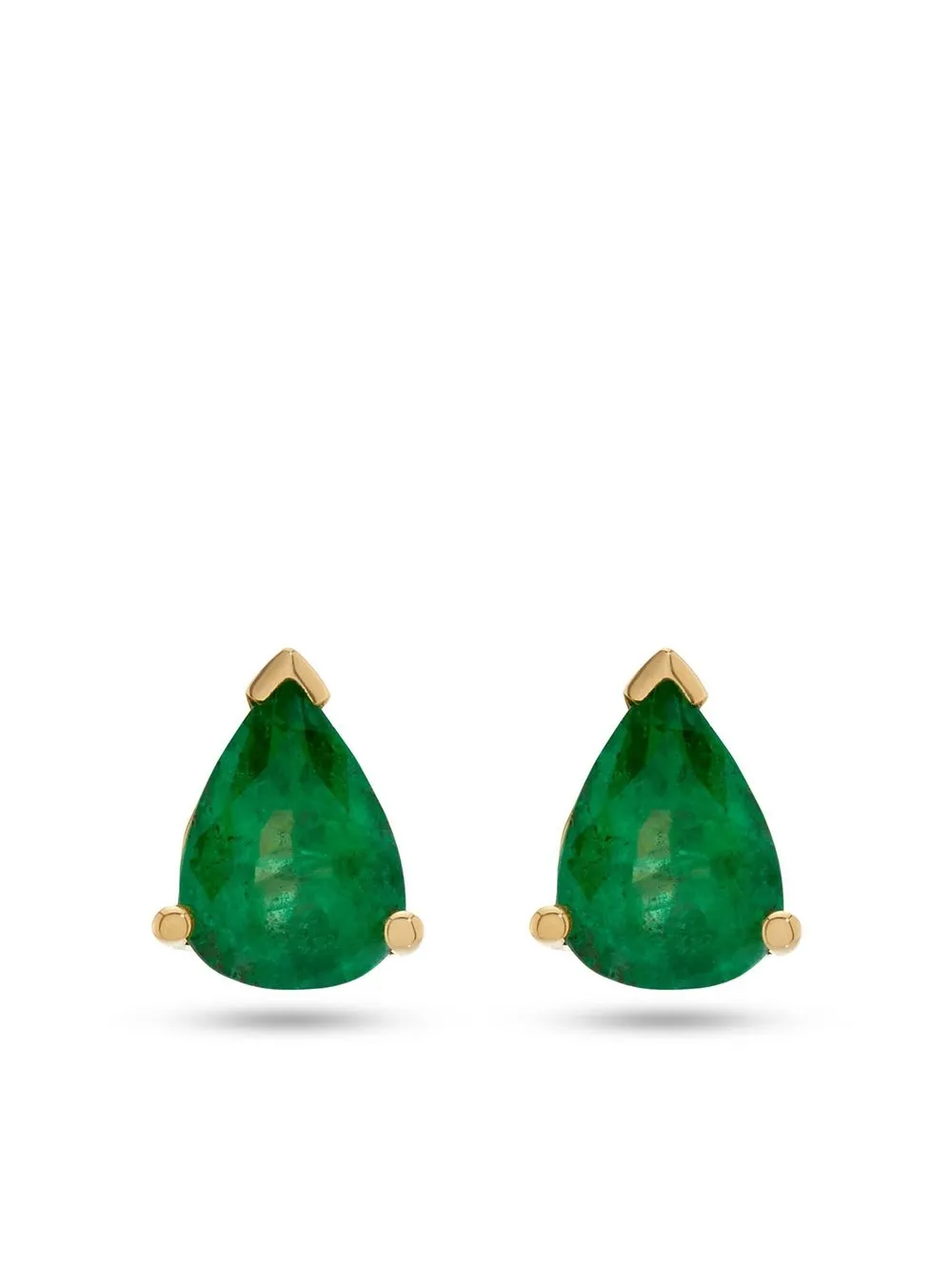 

SHAY aretes en oro amarillo de 18kt con esmeralda - Dorado