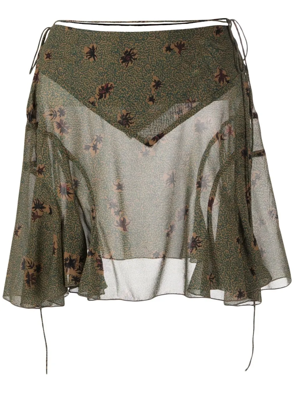 

KNWLS October silk mini skirt - Green