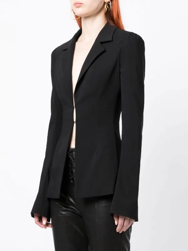 Long wool blazer womens on sale