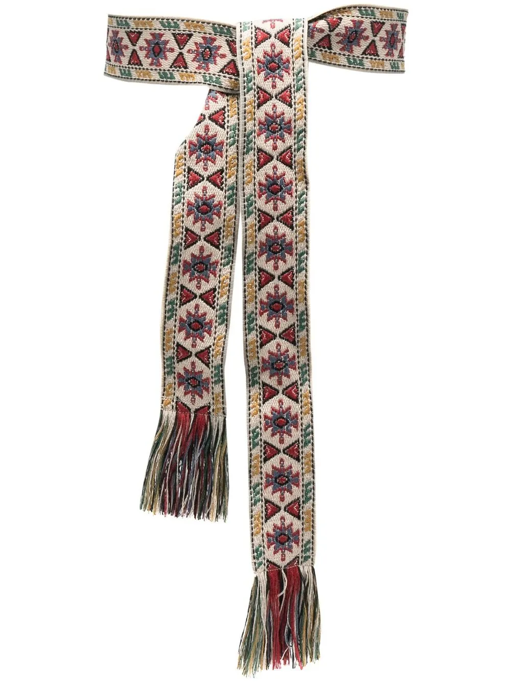 

Isabel Marant Etka embroidered fringed belt - Neutrals