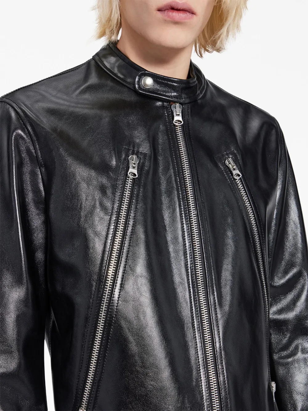 leather biker jacket