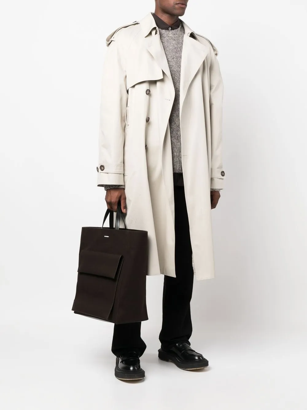 Jil Sander logo-print canvas tote bag | Men | Image 2