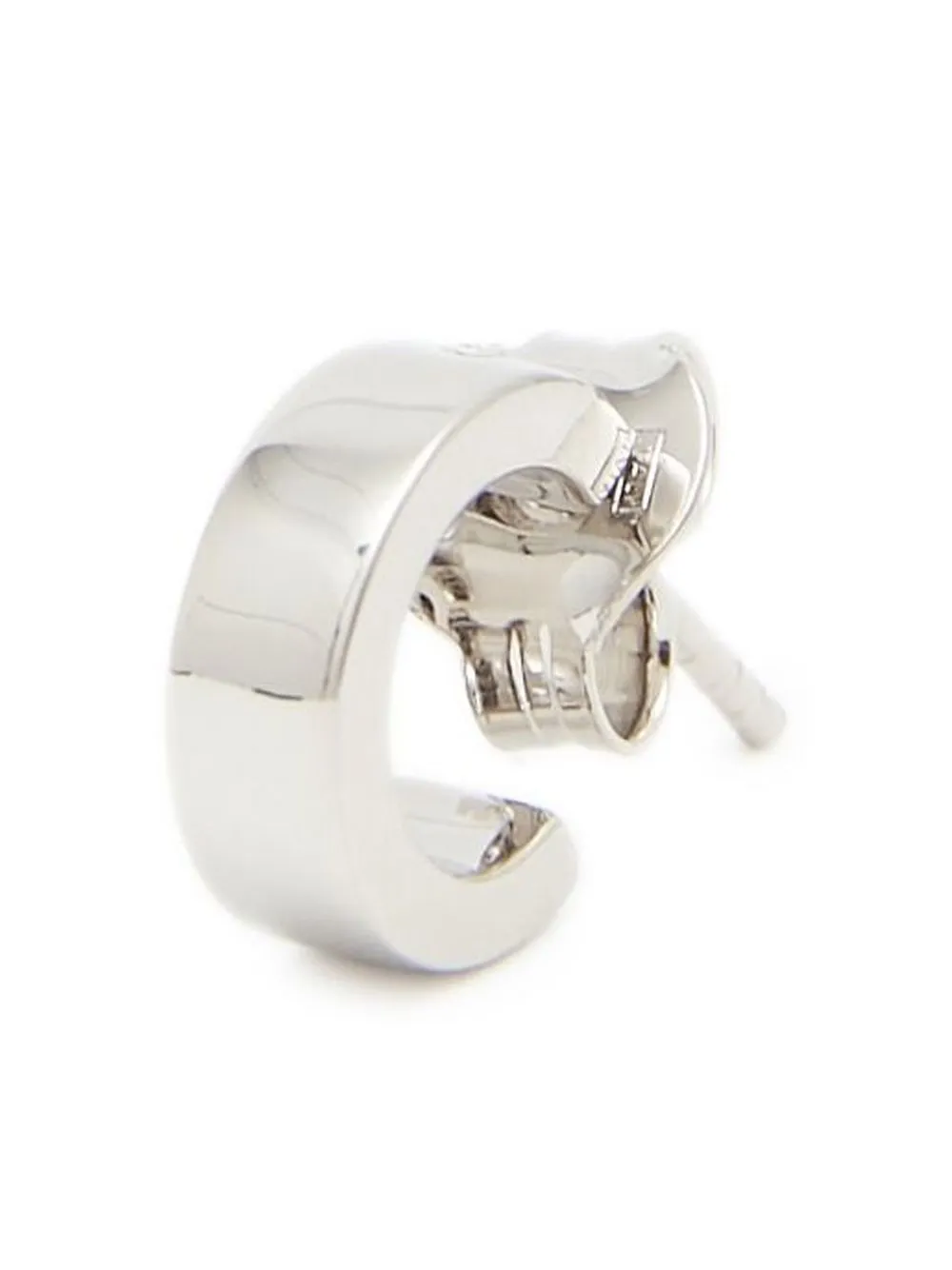 

MM6 Maison Margiela logo-engraved hoop earrings - Silver