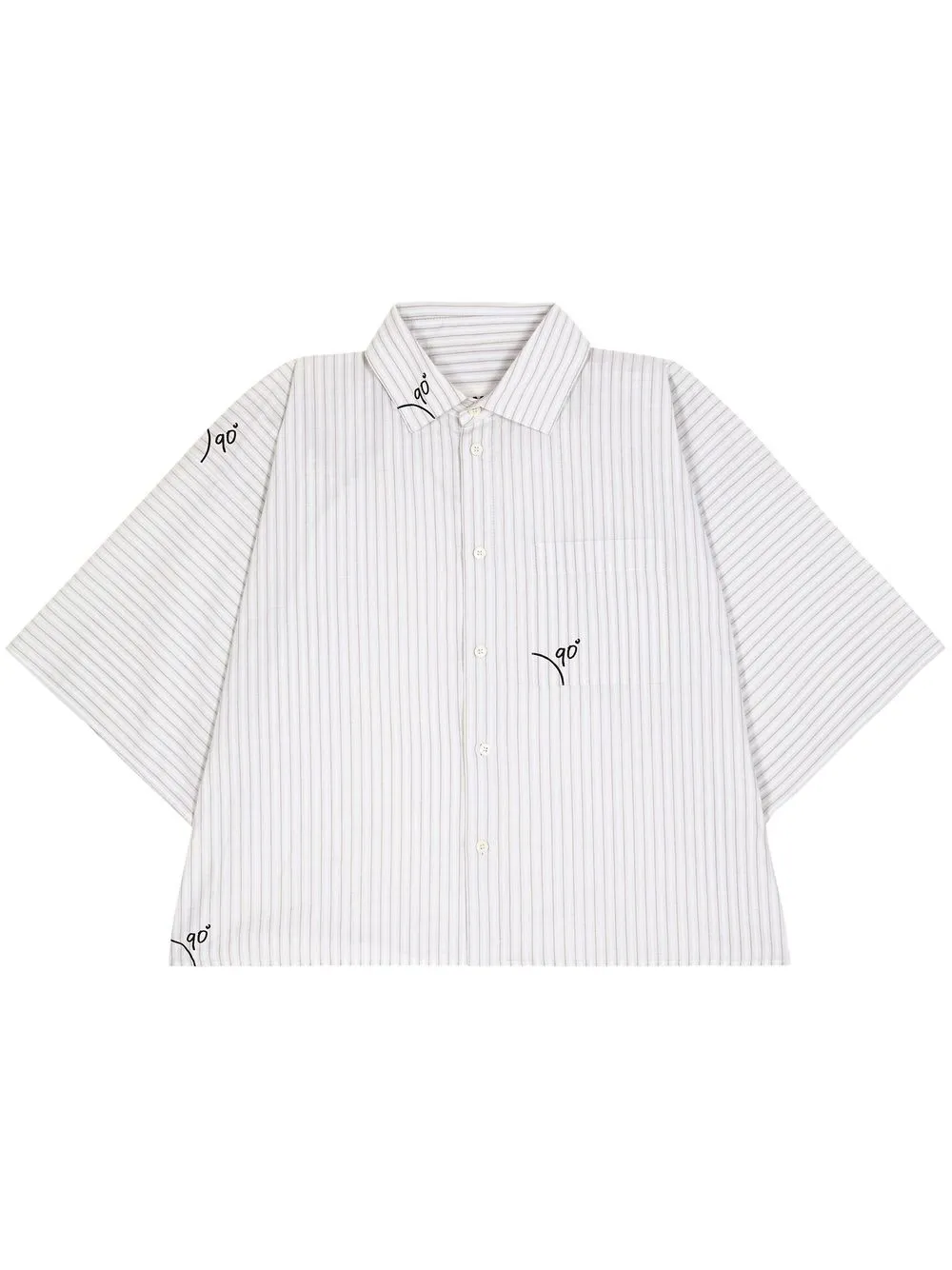 

MM6 Maison Margiela pinstripe hand-drawn shirt - Blue