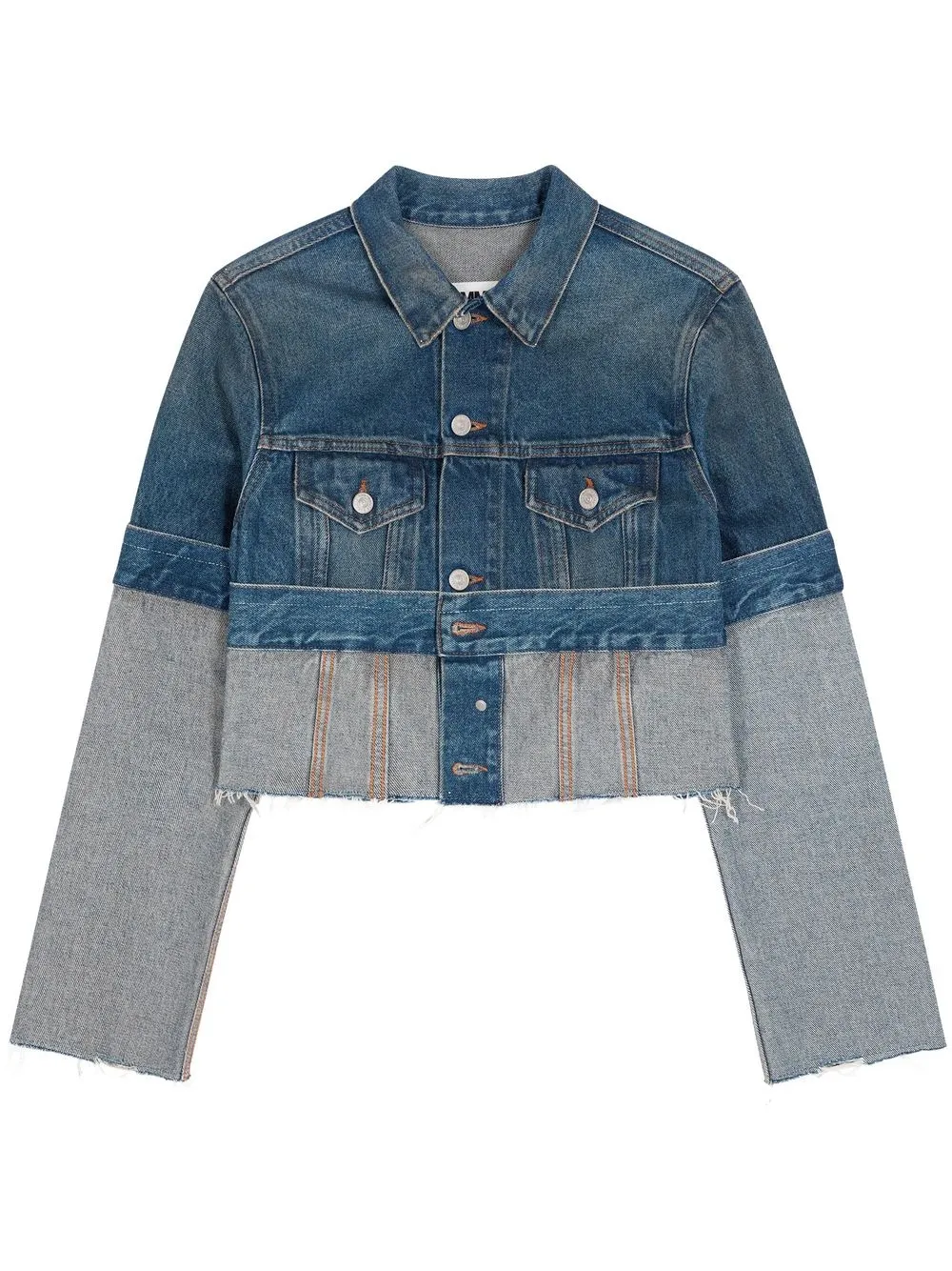 MM6 Maison Margiela raw-cut Deconstructed Denim Jacket - Farfetch