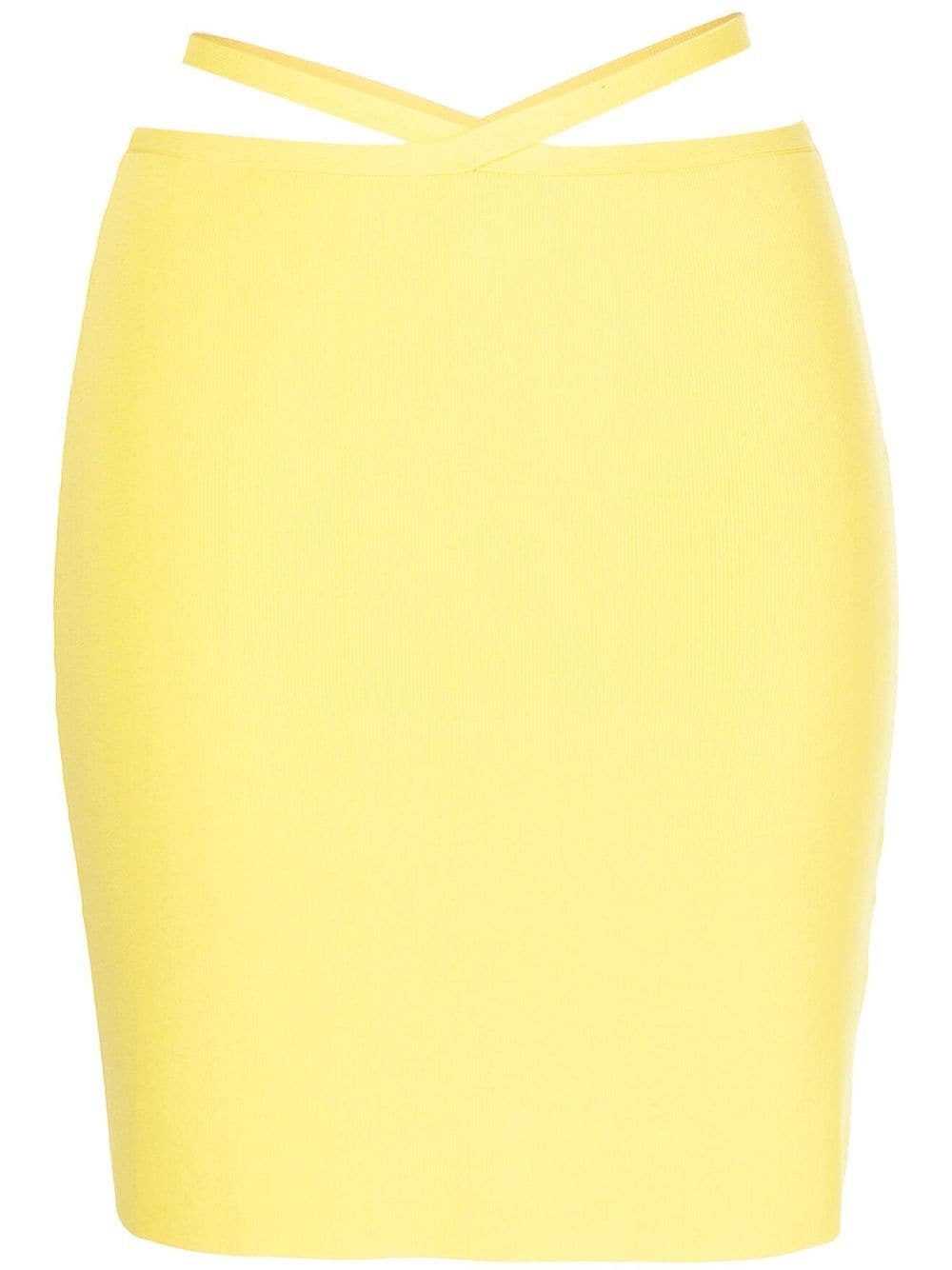 solid & striped jupe the kai à coupe slim - jaune