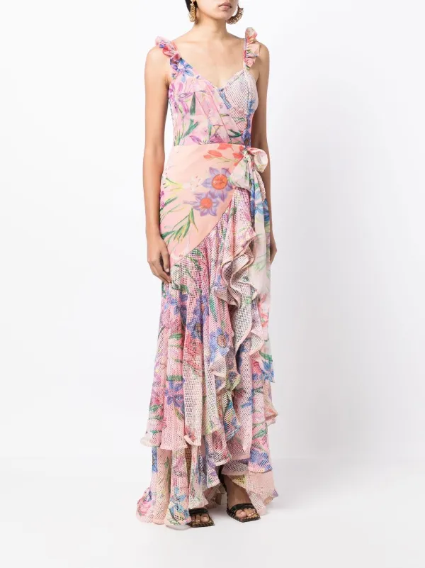 PatBO Iris Ruffled Maxi Dress Farfetch
