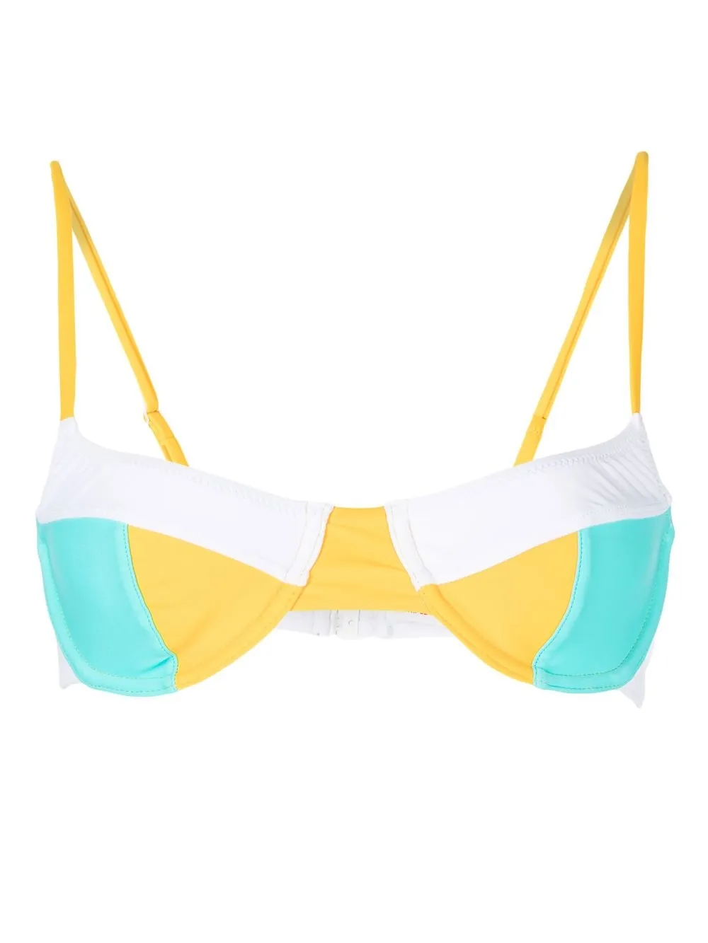 Solid & Striped The Emily colour-block bikini top | White | Image 1
