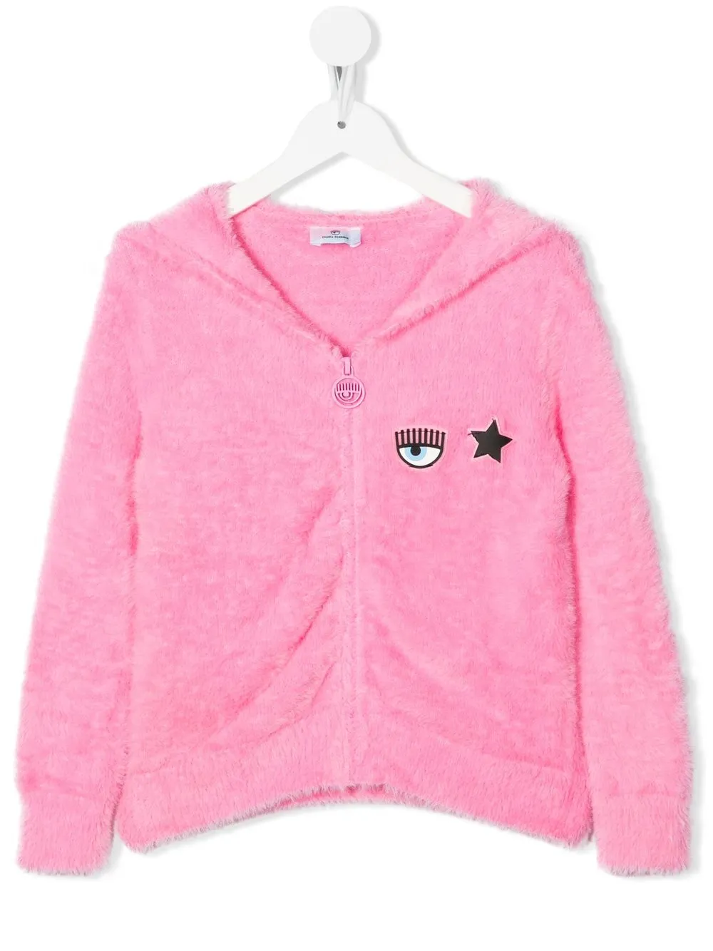 

Chiara Ferragni Kids hoodie con cierre y motivo Teddy Bear - Rosado