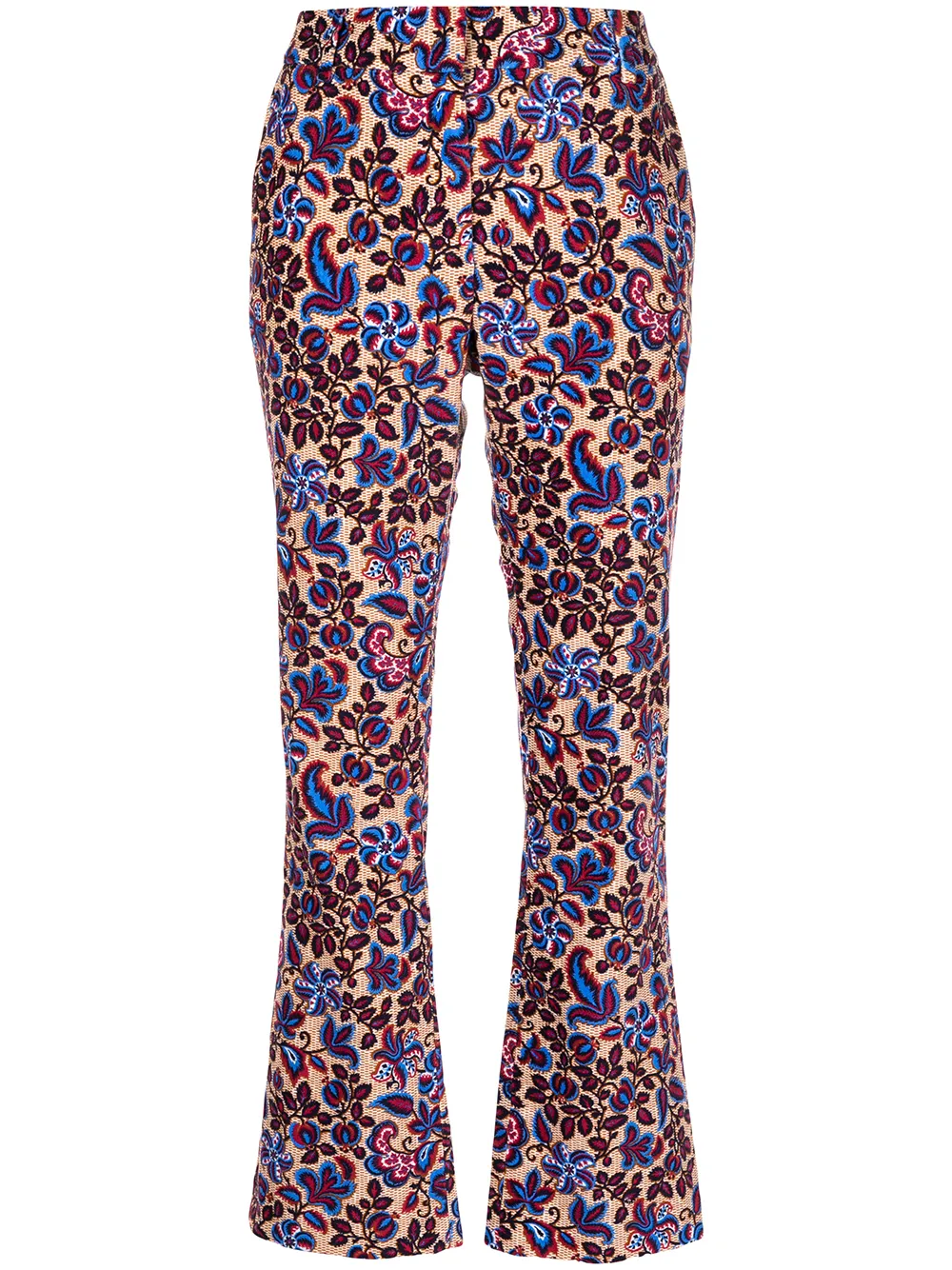 

La DoubleJ paisley-print straight-leg trousers - Purple