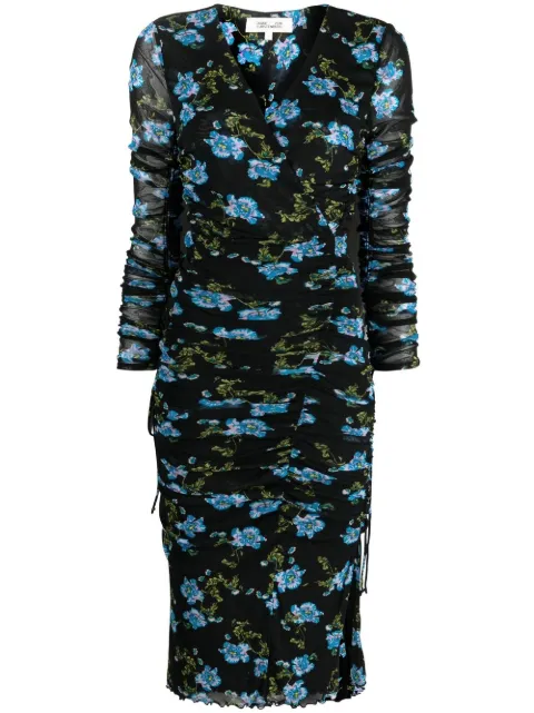 DVF Diane von Furstenberg floral-print midi dress 