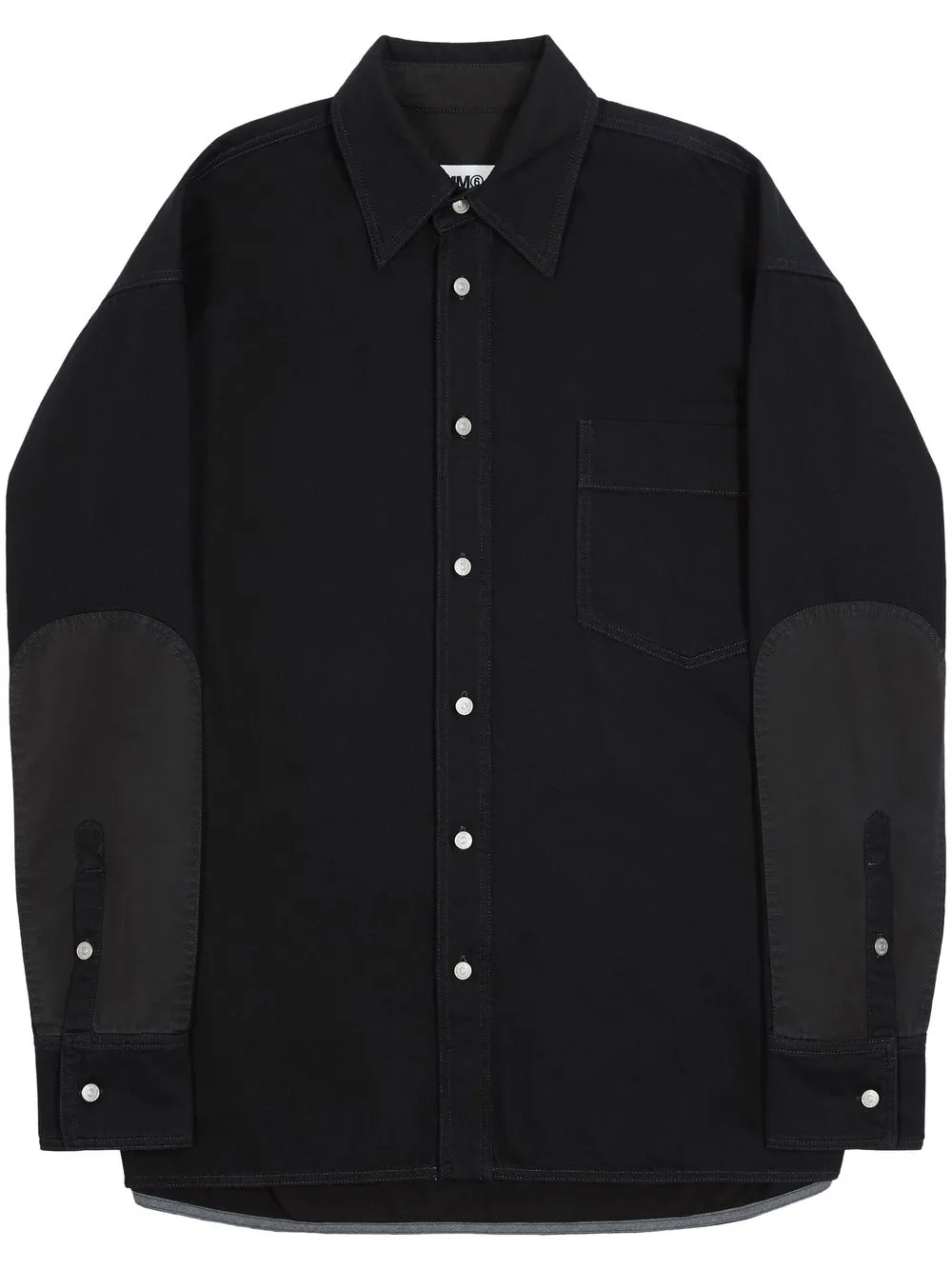 

MM6 Maison Margiela panelled denim long-sleeved shirt - Black