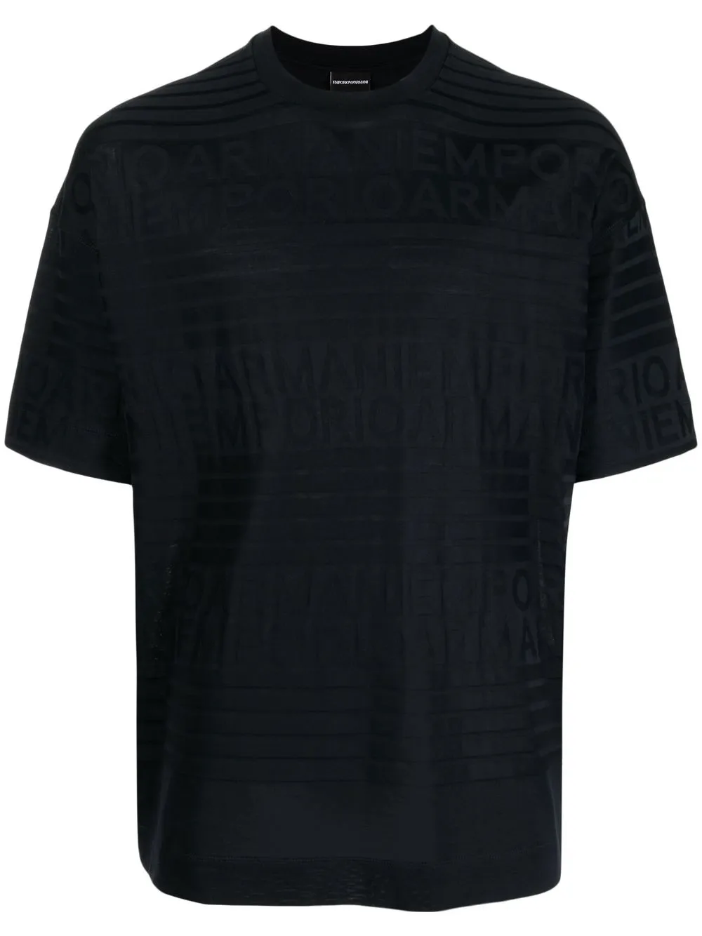 

Emporio Armani playera manga corta con logo bordado - Negro